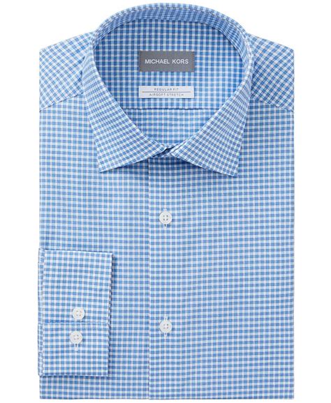 michael michael kors white regular fit non-iron dress shirt|slim tech stretch cotton shirt.